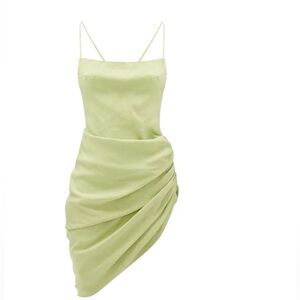 Maison Femalien Asymmetrical Ruched Tie Back Dress XS/S